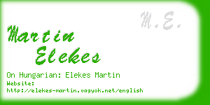 martin elekes business card